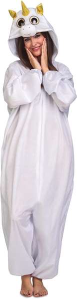 My Other Me Disfraz Big Eyes Unicornio Blanco Talla S Mono Con Capucha Adulto