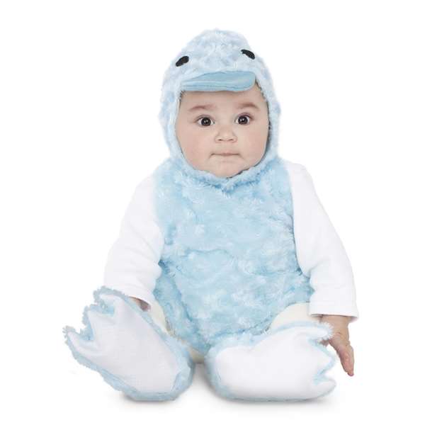 My Other Me Disfraz Bebé Patito Peluche Azul Vestido Gorro Cola Patucos Talla 12-24 Meses