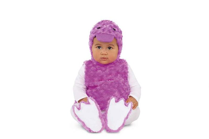 My Other Me Disfraz Bebé Patito Peluche Lila Vestido Gorro Cola Patucos Talla 12-24 Meses