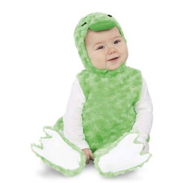 My Other Me Disfraz de Patito Peluche Verde (Vestido, Gorro, Cola y Patucos) talla 7-12 Meses