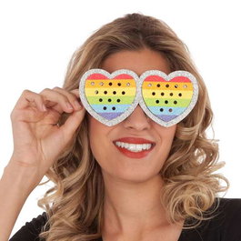 My Other Me Gafas Gay Arco Iris Talla Única Multicolor PVC