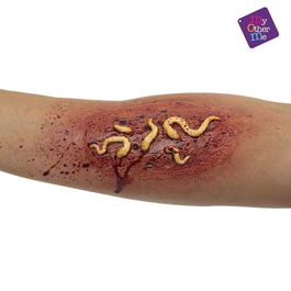 My Other Me Aplicación Látex Gusano Espeluznante Talla Única Adulto