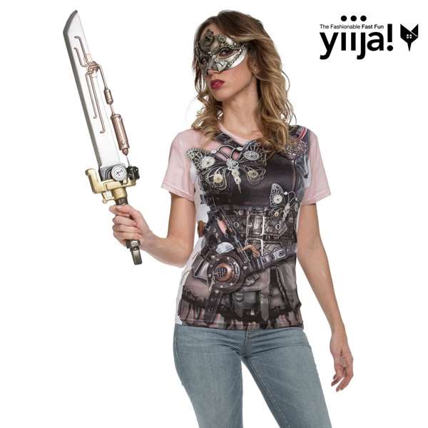My Other Me Disfraz Steampunk Lady T-shirt Talla L para Mujer