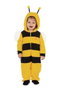 My Other Me Disfraz Bebé Abeja Maya Pijama Mono con Capucha, Antenas y Alas, 0-6 M