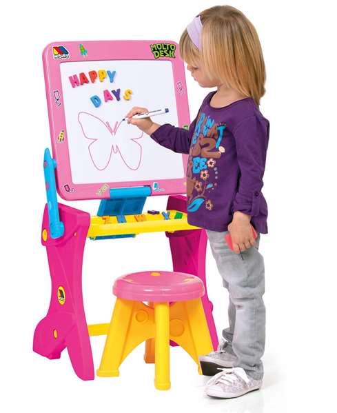 Molto Pupitre Magnético Infantil Rosa con 30 Accesorios, Pizarra de 90 cm para Niños y Niñas Molto Pupitre Magnético Infantil Rosa con 30 Accesorios, Pizarra de 90 cm para Niños y Niñas