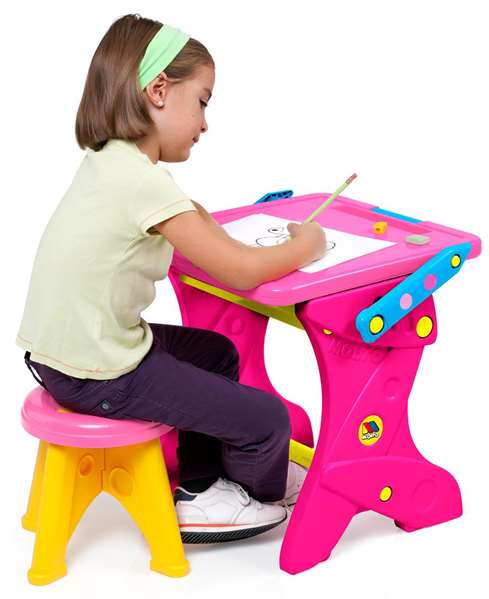 Molto Pupitre Magnético Infantil Rosa con 30 Accesorios, Pizarra de 90 cm para Niños y Niñas Molto Pupitre Magnético Infantil Rosa con 30 Accesorios, Pizarra de 90 cm para Niños y Niñas