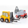 Molto Camiones de Construcción de Madera en Caja Set 7 Piezas
