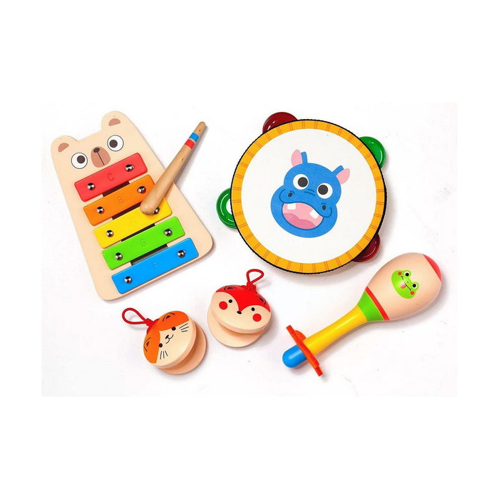 Molto Set Musical de Aprendizaje con Pandereta, Xilófono, Castañuelas y Maracas
