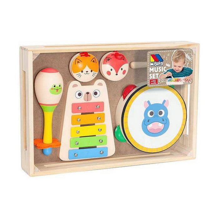 Molto Set Musical de Aprendizaje con Pandereta, Xilófono, Castañuelas y Maracas