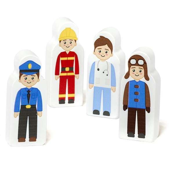 Molto Camiones de Madera Set 4 Piezas para Niños de 1 Año+