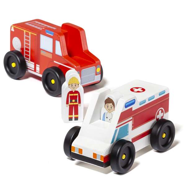 Molto Camiones de Madera Set 4 Piezas para Niños de 1 Año+