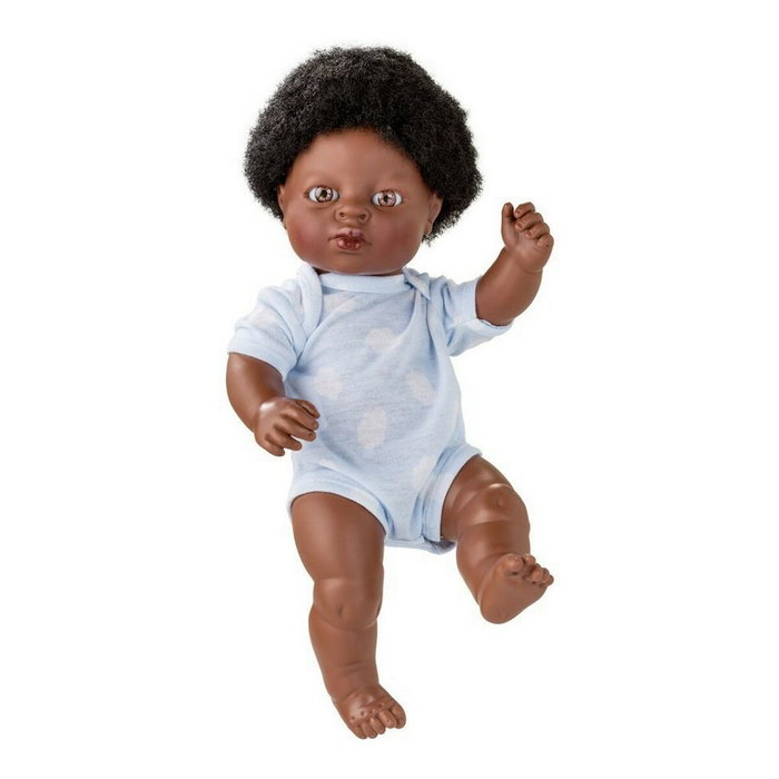 Berjuan Muñeca Newborn Niño Africano con Ropa 38 cm