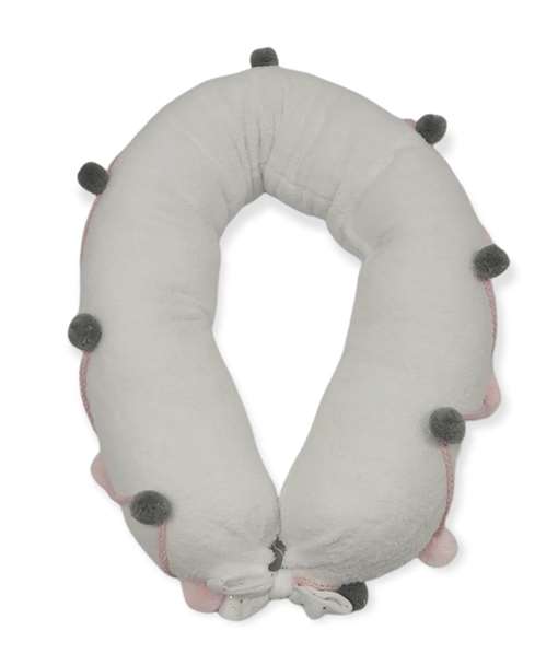 Cojin redondo blanco con pom pom ref: 2013-22 Cojin redondo blanco con pom pom ref: 2013-22