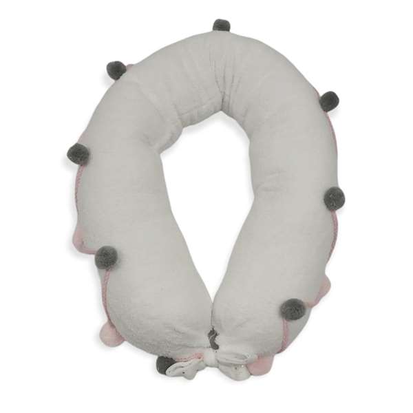 Cojin redondo blanco con pom pom ref: 2013-22 Cojin redondo blanco con pom pom ref: 2013-22