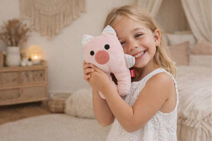 Mosquidolls Peluche Cerdito 24 cm Bolsa Especial Animales Infantiles