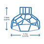 Ociotrends Centro de Juegos Dome Climber 170x170x118 cm - Azul
