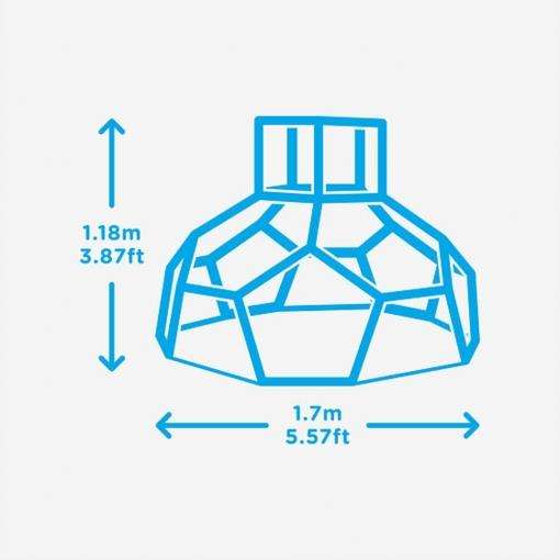 Ociotrends Centro de Juegos Dome Climber para Niños 3-6 Años, 170x170x118 cm, Color Azul