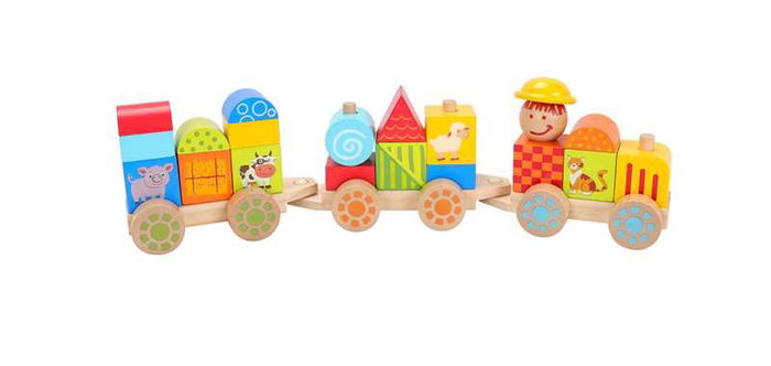 Molto Tren de madera 23 piezas 38x9.50x7.50 cm