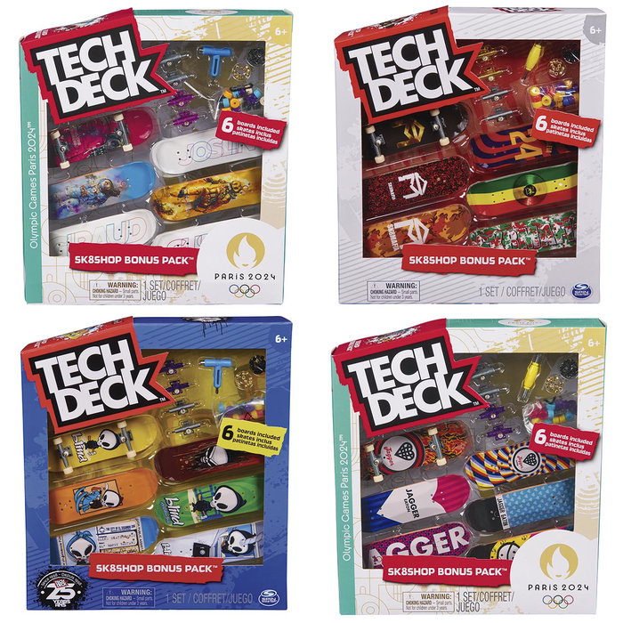 Spin Master Tech Deck Skate Shop Bonus Pack - 1 monopatín montado, 5 tablas, stickers, herramientas y ruedas Spin Master Tech Deck Skate Shop Bonus Pack - 1 monopatín montado, 5 tablas, stickers, herramientas y ruedas