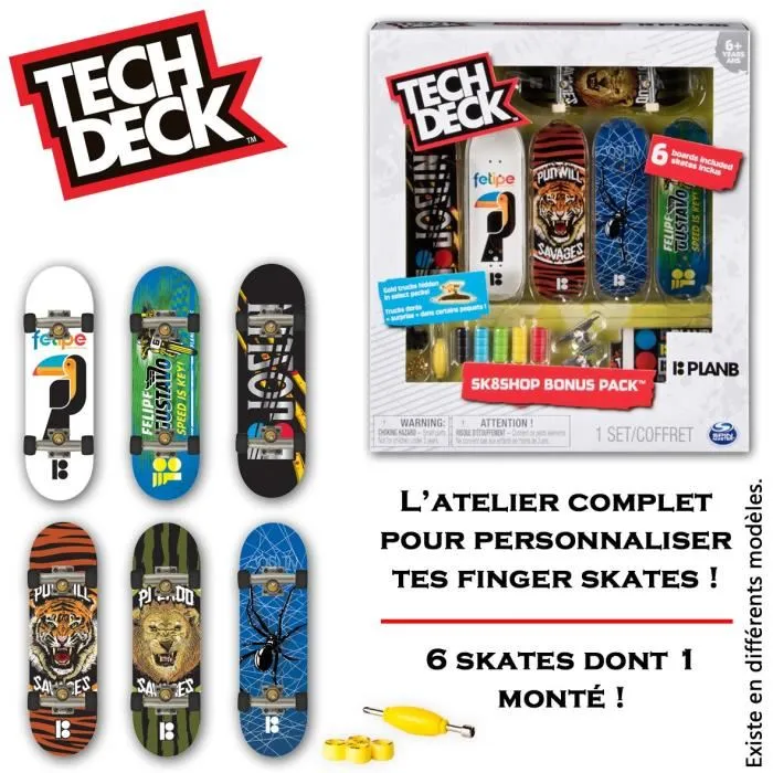 Tech Deck Paquete de Skate Shop Bonus - Modelo Aleatorio - Ref. 6028845