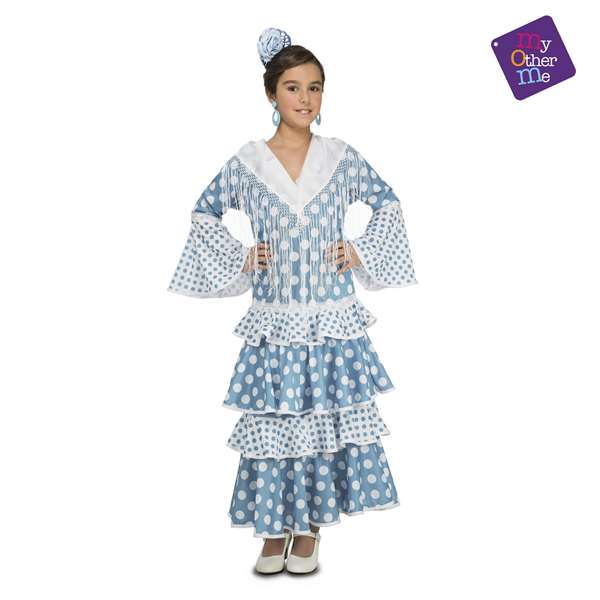 My Other Me Disfraz Flamenca Guadalquivir para Niña, Talla 7-9 Años (Vestido)