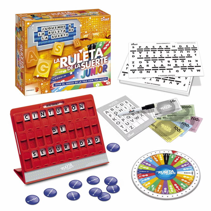Diset La Ruleta de la Suerte Junior Juego de Mesa 46207 - Versión para Niños +8 Años