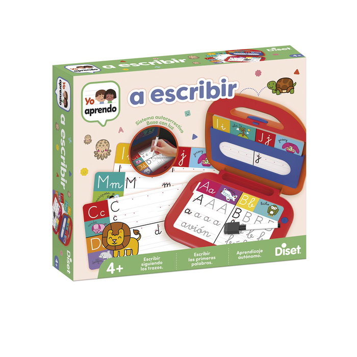 Diset 63787 Yo Aprendo A Escribir Pupitre Maletín Luminoso Autocorrectivo para Niños +4 Años