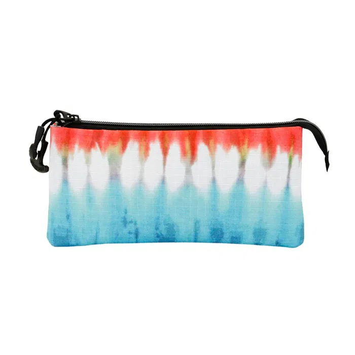 Oh My Pop Estuche Portatodo Triple ECO Good Vibes Mint Azul Repelente a Líquidos Material Reciclado 11x23x7cm