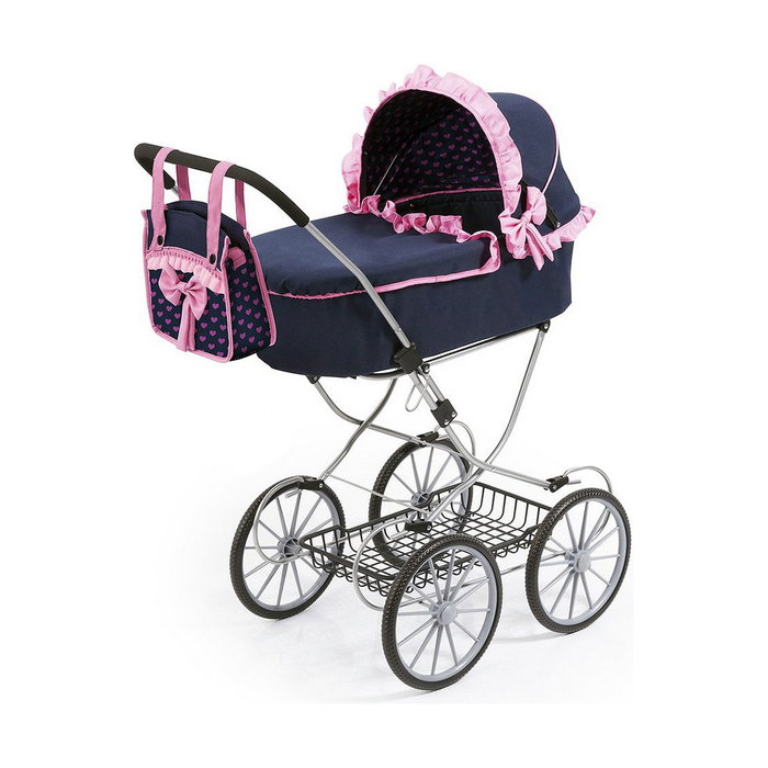 Reig Coche Muñecas Dolls Pram Azul Marino