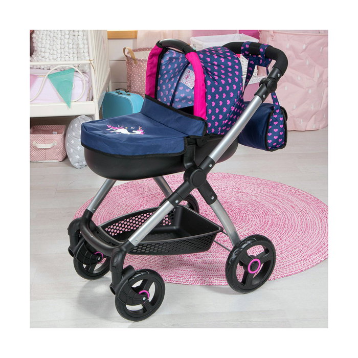 Reig Coche de Muñecas Stule Pram Azul Marino