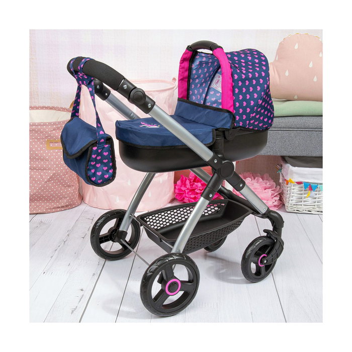 Reig Coche de Muñecas Stule Pram Azul Marino