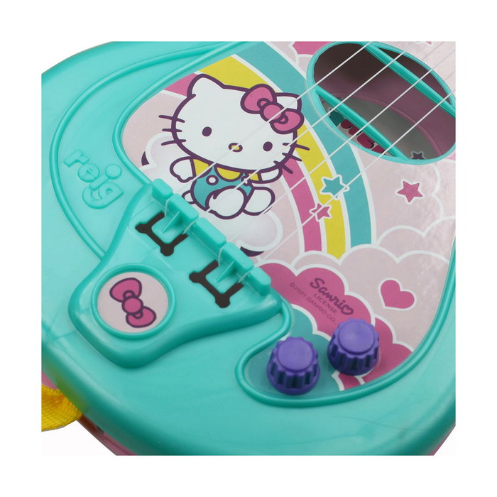 Reig Guitarra y micrófono con pie extensible Hello Kitty (altura regulable)