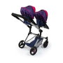 Reig Coche de muñeca Gemelar Azul Con Cubre Canasto