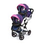 Reig Coche de muñeca Gemelar Azul Con Cubre Canasto