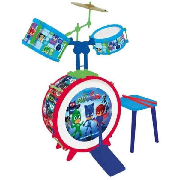 Reig Batería con Banqueta Pj Mask Reig Batería con Banqueta Pj Mask