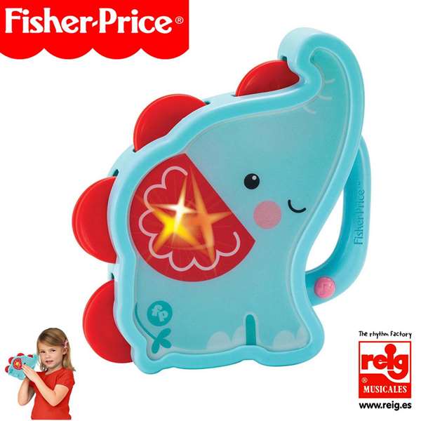 Fisher-Price Mi Primera Pandereta para Bebés +6 Meses con Sonidos y Luces, Modelos Surtidos