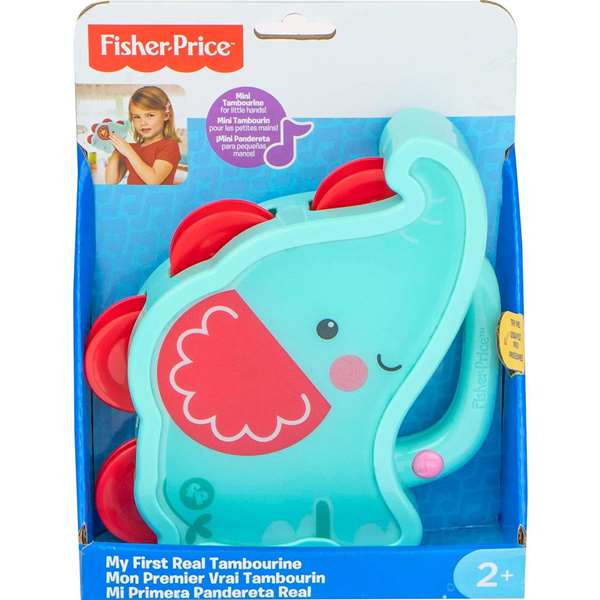 Fisher-Price Mi Primera Pandereta para Bebés +6 Meses con Sonidos y Luces, Modelos Surtidos