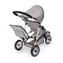 Carrito para Muñecas Reig Jogger Gemelar Gris Rosa Ruedas x 3