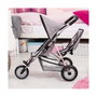 Carrito para Muñecas Reig Jogger Gemelar Gris Rosa Ruedas x 3