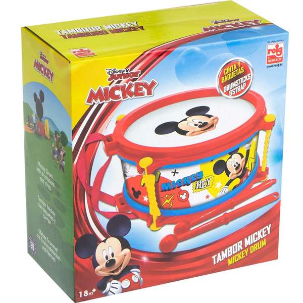 Reig Tambor Mickey en Estuche 16 cm Diámetro Juguete Musical para Niños +18 Meses Reig Tambor Mickey en Estuche 16 cm Diámetro Juguete Musical para Niños +18 Meses