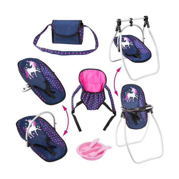 Reig Set Cuidados Muñeca Bebé Set 9 en 1 Azul Marino
