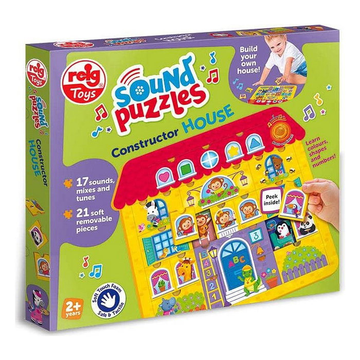 Reig Puzzle Casa construcción con 17 sonidos, mezclas y melodías