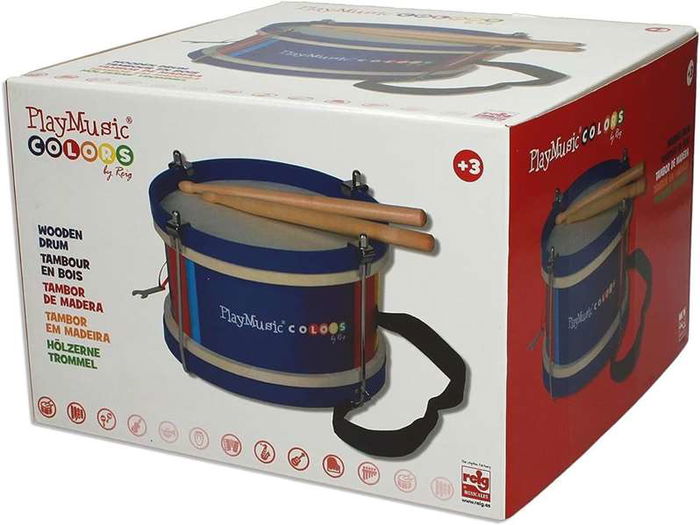 Reig Tambor De Madera, Tensores Metálicos para Niños a Partir de 3 Años