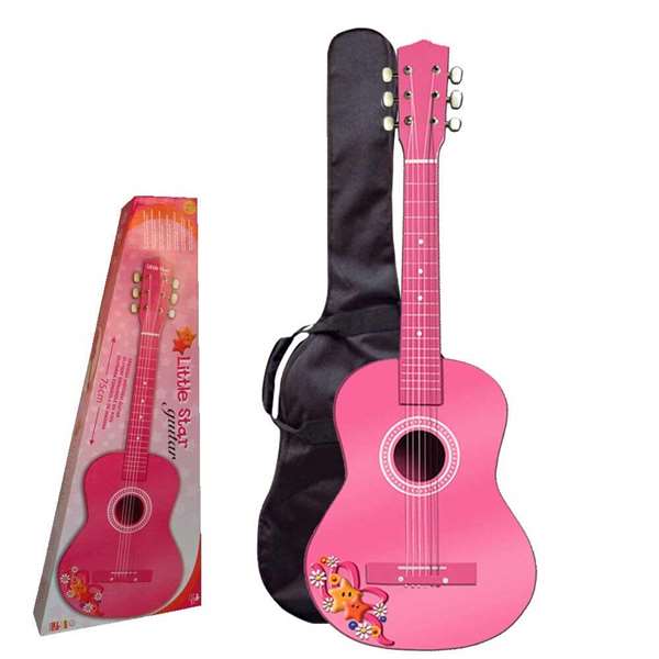 Reig Guitarra Madera 75cm Color Rosa Emite Sonidos Reig Guitarra Madera 75cm Color Rosa Emite Sonidos