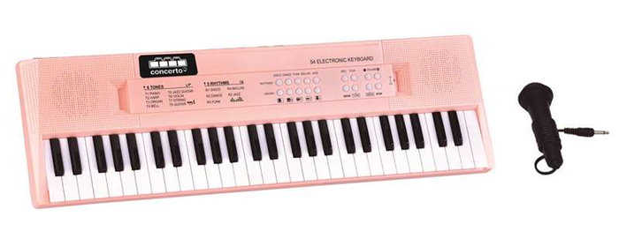 Reig Teclado Electrónico 54 Teclas con Micrófono Color Rosa Reig Teclado Electrónico 54 Teclas con Micrófono Color Rosa