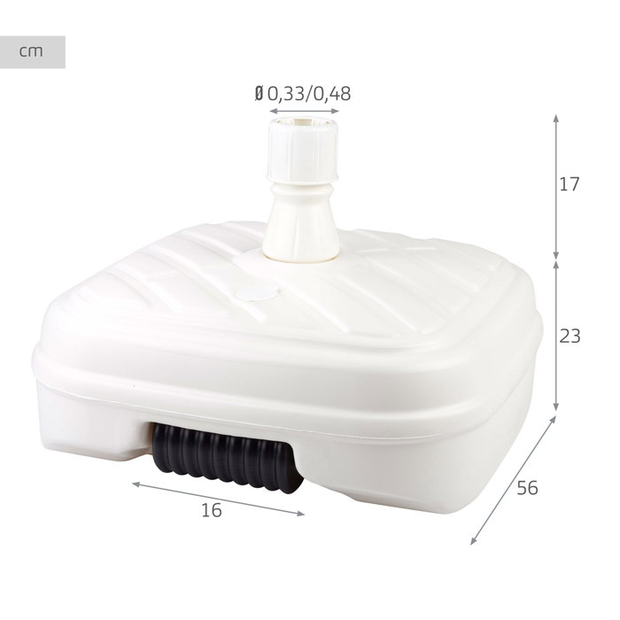 Aktive Garden Base para sombrilla cuadrada blanca Ø33-48 mm