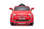 Injusa Coche Fiat 500 Rojo Bateria 12V 113x67.5x53cm