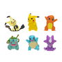 Jazwares Figuras Pokemon Multipack 6 con Pikachu, Squirtle, Charmander, Bulbasaur, Mimikyu y Toxel de Kanto
