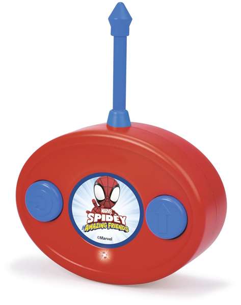 Smoby Coche Radio Control Spidey Web Crawler, Funciona Adelante y Marcha Atrás en Curva, Escala 1:24, 17 cm