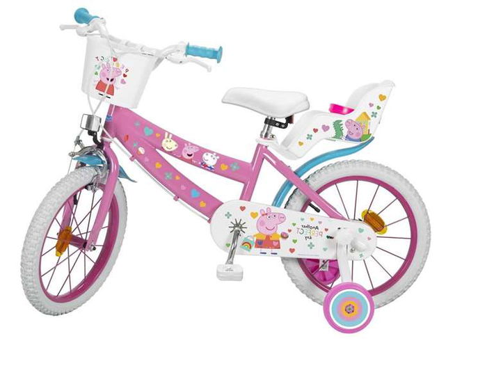 Toimsa Bicicleta Peppa Pig Rosa 16" para Niñas de 5 a 8 Años
